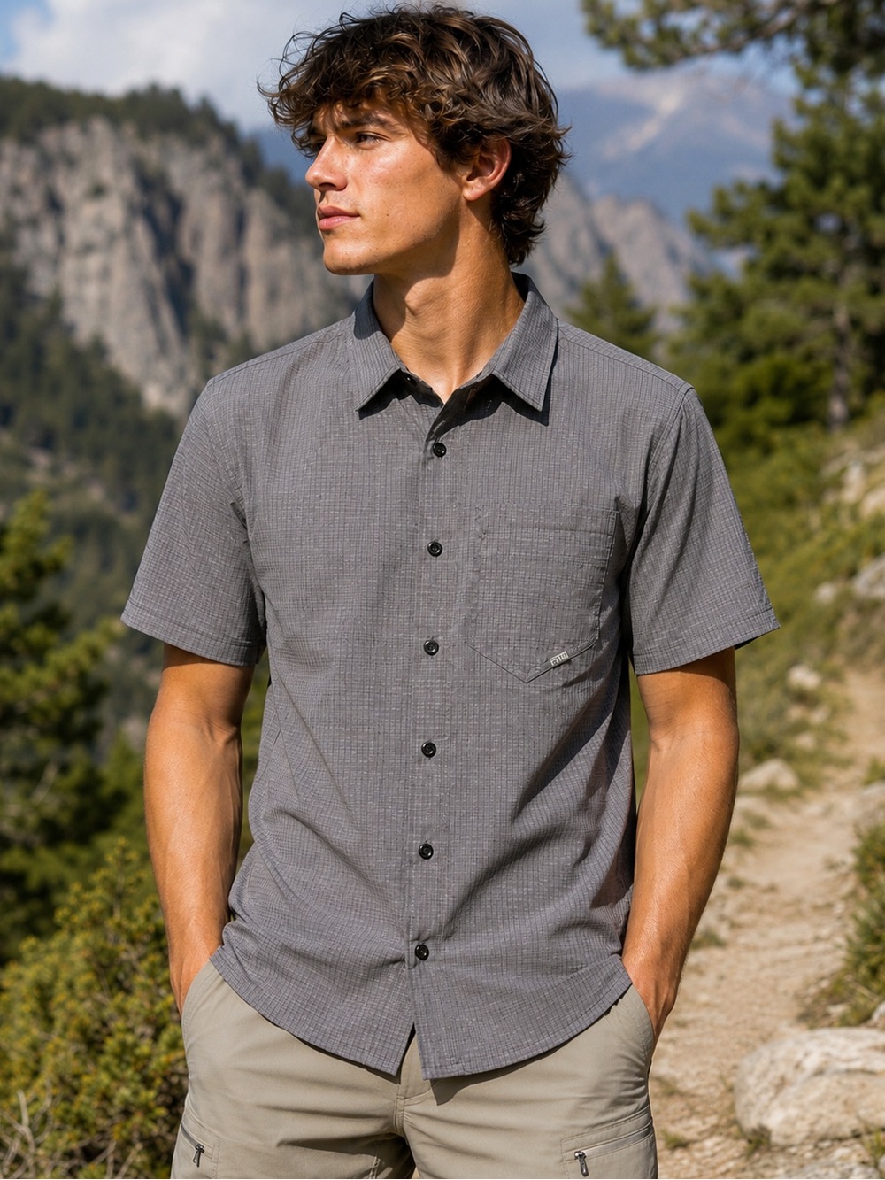 NWT 5.11 Tactical Aerial Short Sleeve Shirt Gray Ripstop Button Front Size XS
